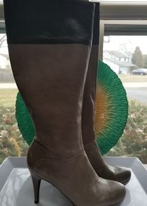 Marc Fisher Two Tone Leather Sashi Boots